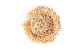 Raffia Cushion Round Natural M