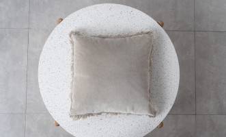 Bord Long Cushion Cotton Beige