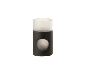 Circulo Vase Glass Black/Tr S