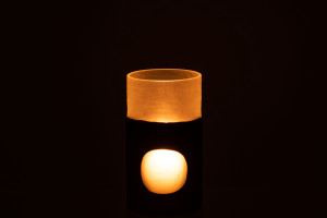 Circulo Vase Glass Black/Tr S