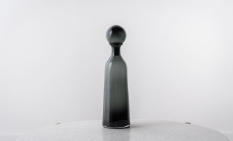 Bottle Black Color Glass L