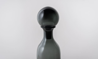 Bottle Black Color Glass L