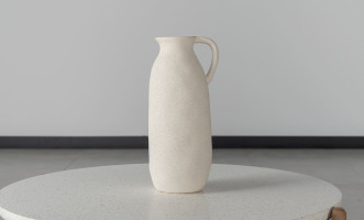 Jug Vase Ceramic Beige L