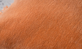 Fringe Cushion Cotton Velvet Orange