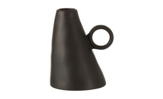 Inclined Vase Ceramic Black