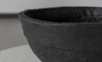 Bowl Paper Mache Black