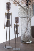 Soldier Fur Hat Metal Grey S (7x5x32cm)