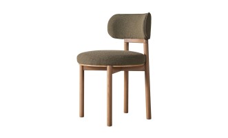 Davis Chair (Fabric:  EASY BOUCLE col. 26 Olive ;  LEGS - ML09 CAPPUCCINO (ash))