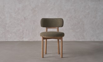 Davis Chair (Fabric:  EASY BOUCLE col. 26 Olive ;  LEGS - ML09 CAPPUCCINO (ash))