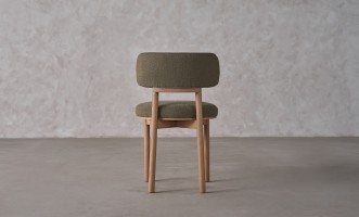 Davis Chair (Fabric:  EASY BOUCLE col. 26 Olive ;  LEGS - ML09 CAPPUCCINO (ash))