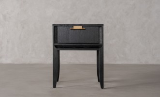 City Bed Table Black Oak color  