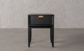 City Bed Table Black Oak color  