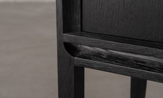 City Bed Table Black Oak color  