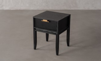 City Bed Table Black Oak color  