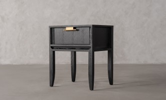 City Bed Table Black Oak color  