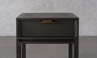 City Tall Bedside table Grey Oak color
