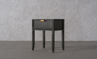 City Tall Bedside table Grey Oak color