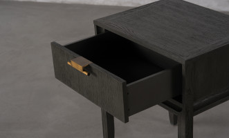 City Tall Bedside table Grey Oak color