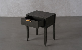 City Tall Bedside table Grey Oak color