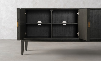 City Media Console Grey Oak color  