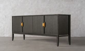 City Media Console Grey Oak color  