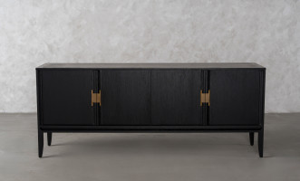 City Media Console Black Oak color  