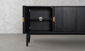 City Media Console Black Oak color  