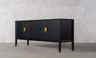 City Media Console Black Oak color  
