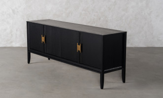 City Media Console Black Oak color  