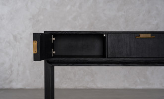 City Console table Black Oak color