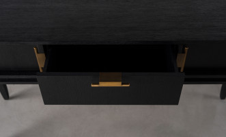 City Console table Black Oak color