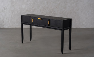 City Console table Black Oak color