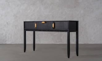 City Console table Black Oak color