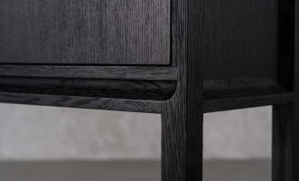 City Console table Black Oak color