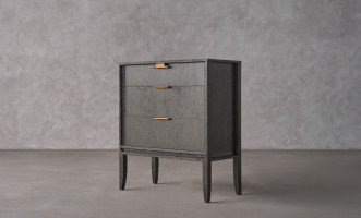City Small Chest of Drawer Grey Oak color