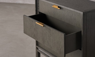 City Small Chest of Drawer Grey Oak color
