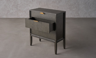 City Small Chest of Drawer Grey Oak color