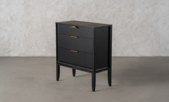 City Small Chest of Drawer Black Oak color