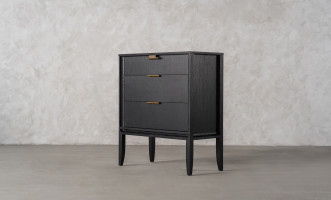 City Small Chest of Drawer Black Oak color