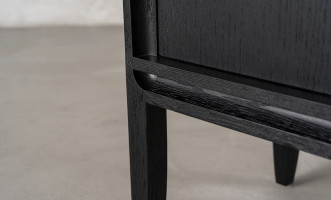 City Small Chest of Drawer Black Oak color