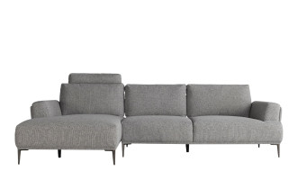 Calgary Gray Left Facing Corner Sofa