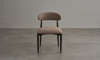 Bradley Dining Chair Dark (Linen Latte)