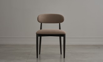 Bradley Dining Chair Dark (Linen Latte)