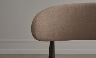 Bradley Dining Chair Dark (Linen Latte)