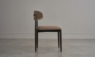 Bradley Dining Chair Dark (Linen Latte)