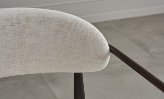 Bradley Dining Chair Dark with Armrests (Nomad Snow)