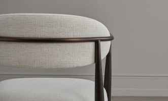 Bradley Dining Chair Dark with Armrests (Nomad Snow)