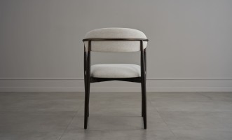 Bradley Dining Chair Dark with Armrests (Nomad Snow)