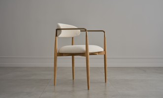 Bradley Dining Chair Light with Armrests (Cushing Snow)