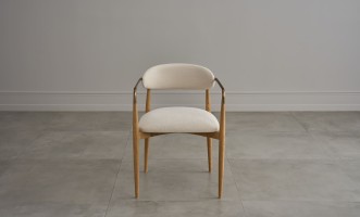 Bradley Dining Chair Light with Armrests (Cushing Snow)